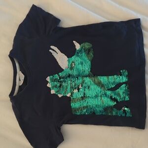 H&M Dino Sequin Flip Shirt